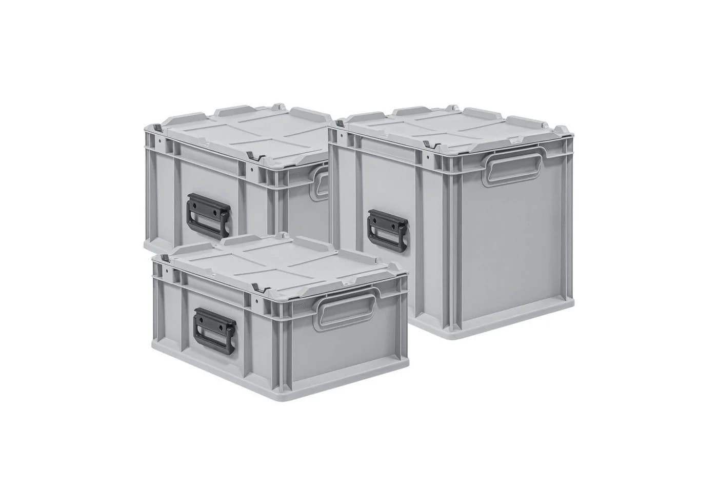 PROREGAL® Stapelbox Eurobox NextGen Portable Grau - Robuste Kunststoffbox - Bild 3