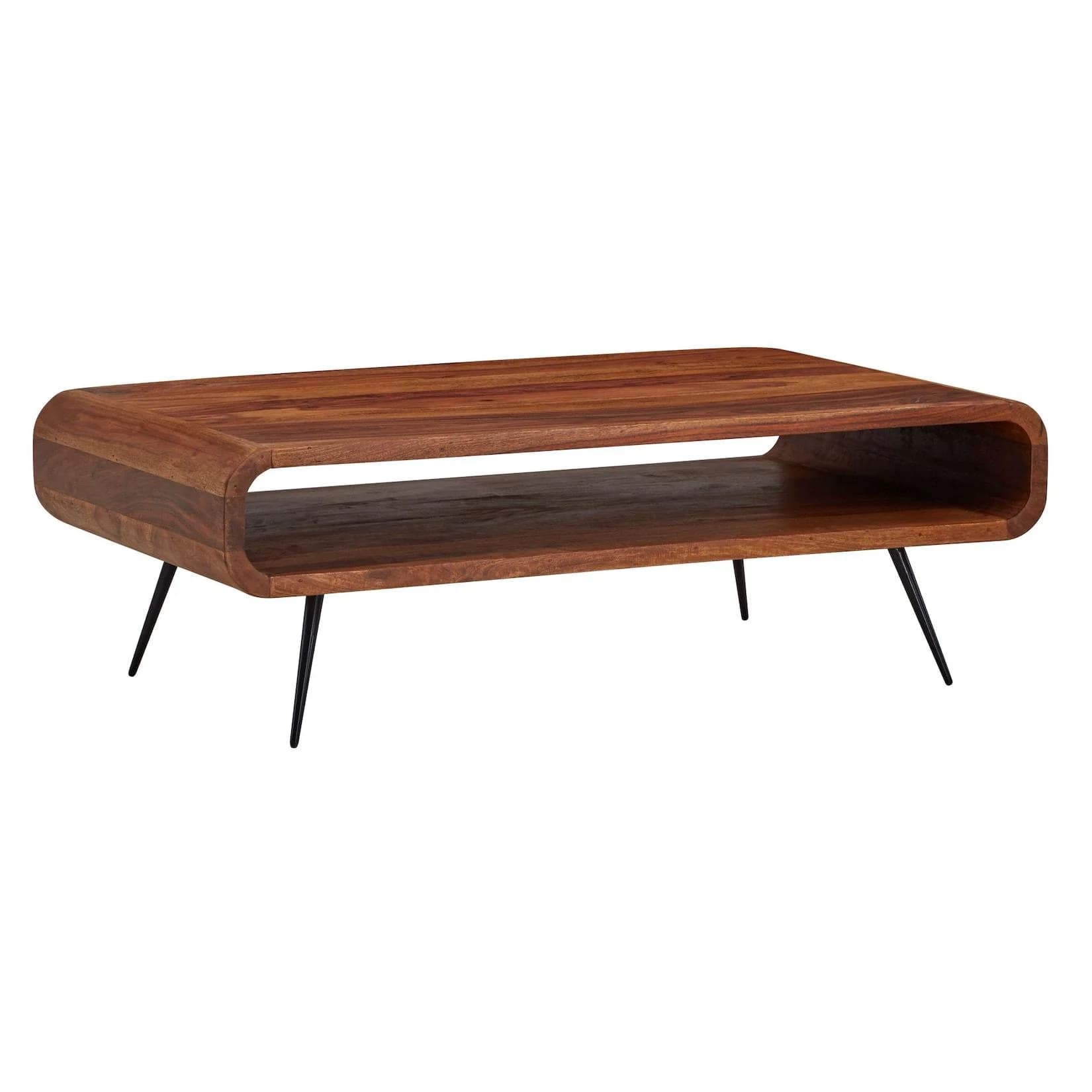 KADIMA DESIGN Couchtisch Massivholz Tisch Modern Braun