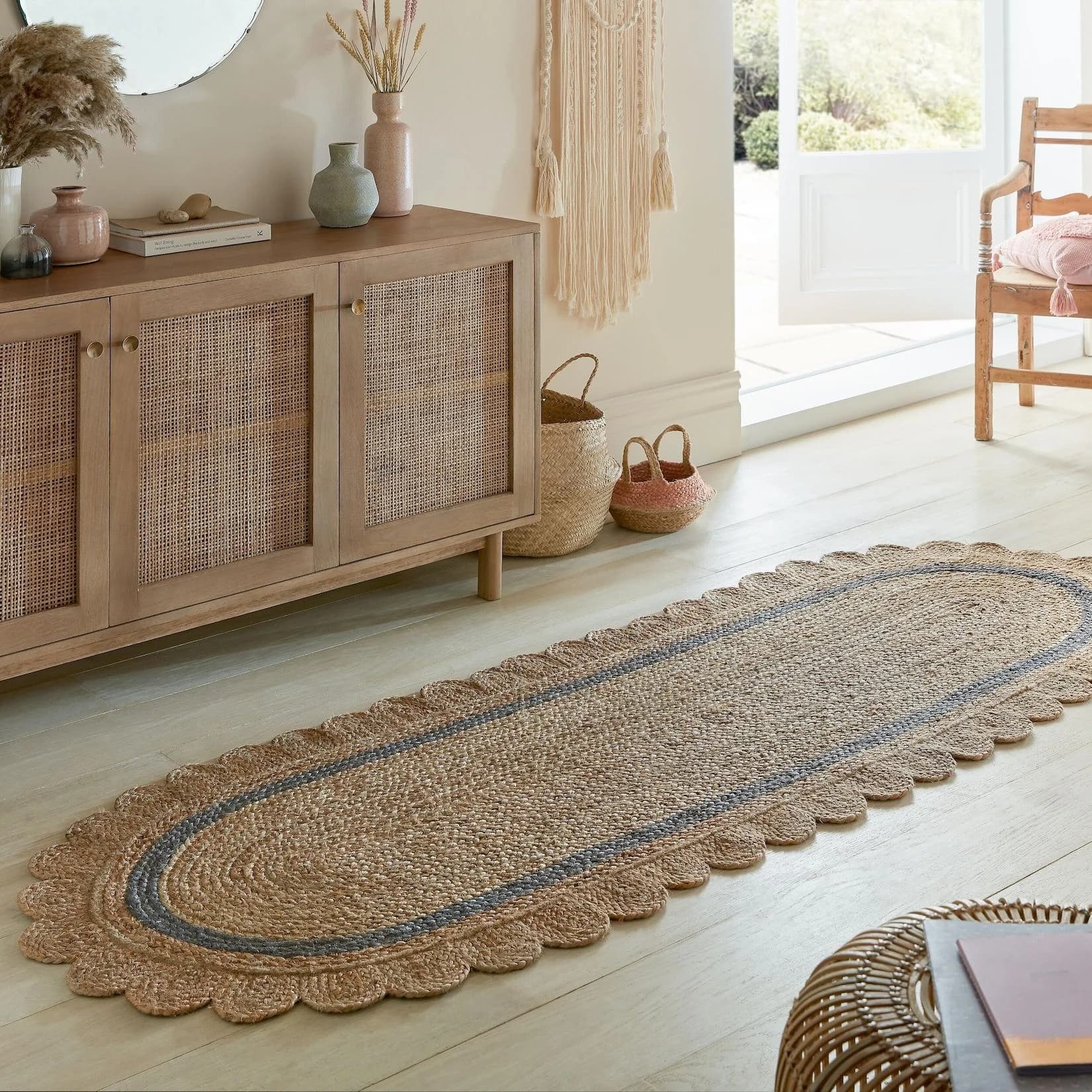 Kadima Design Teppich-Läufer PLYM Jute Braun-Grau 80x230 cm
