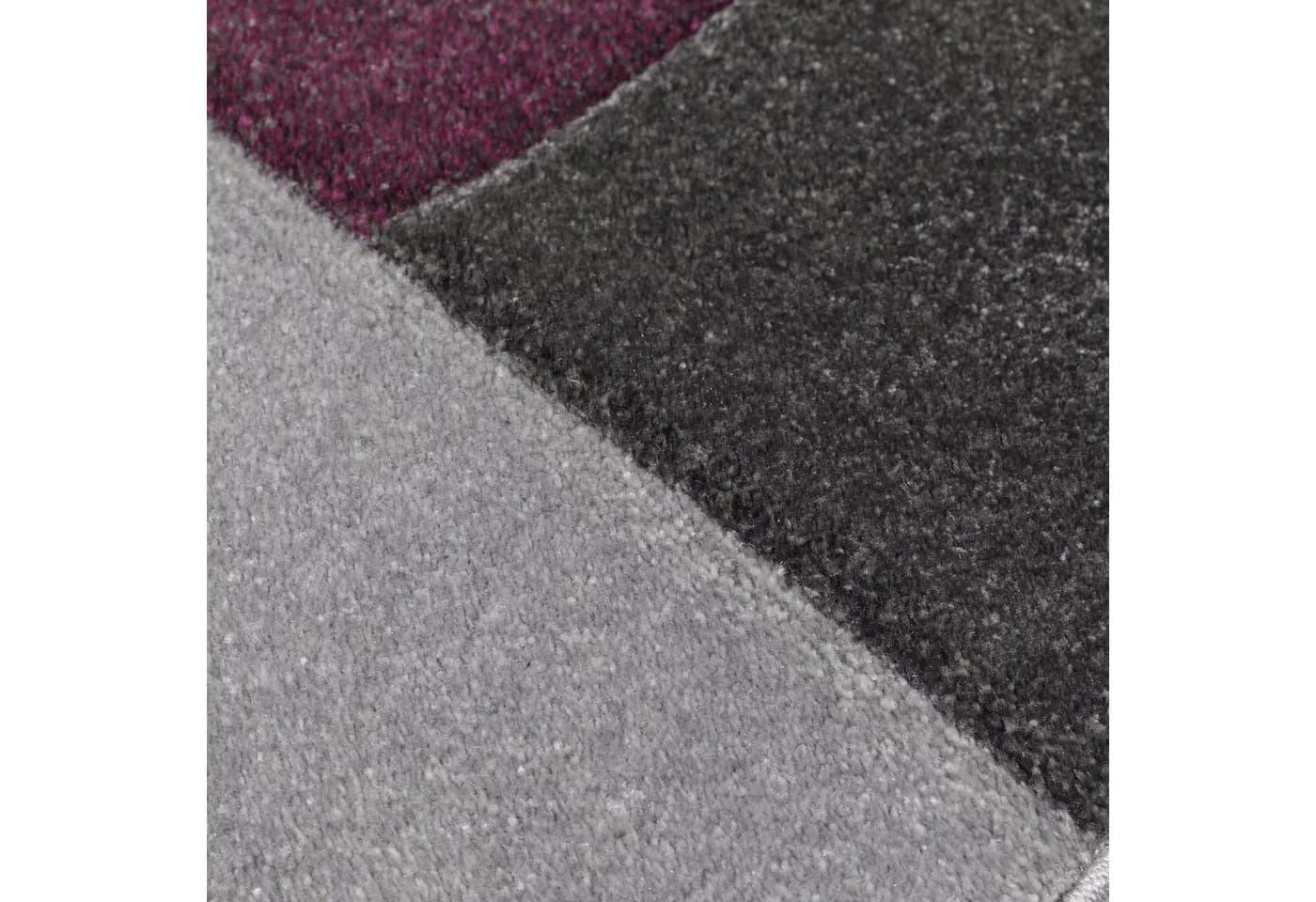 KADIMA DESIGN Teppich NIDD CLARA Geometrisch Lila-Grau - Bild 4