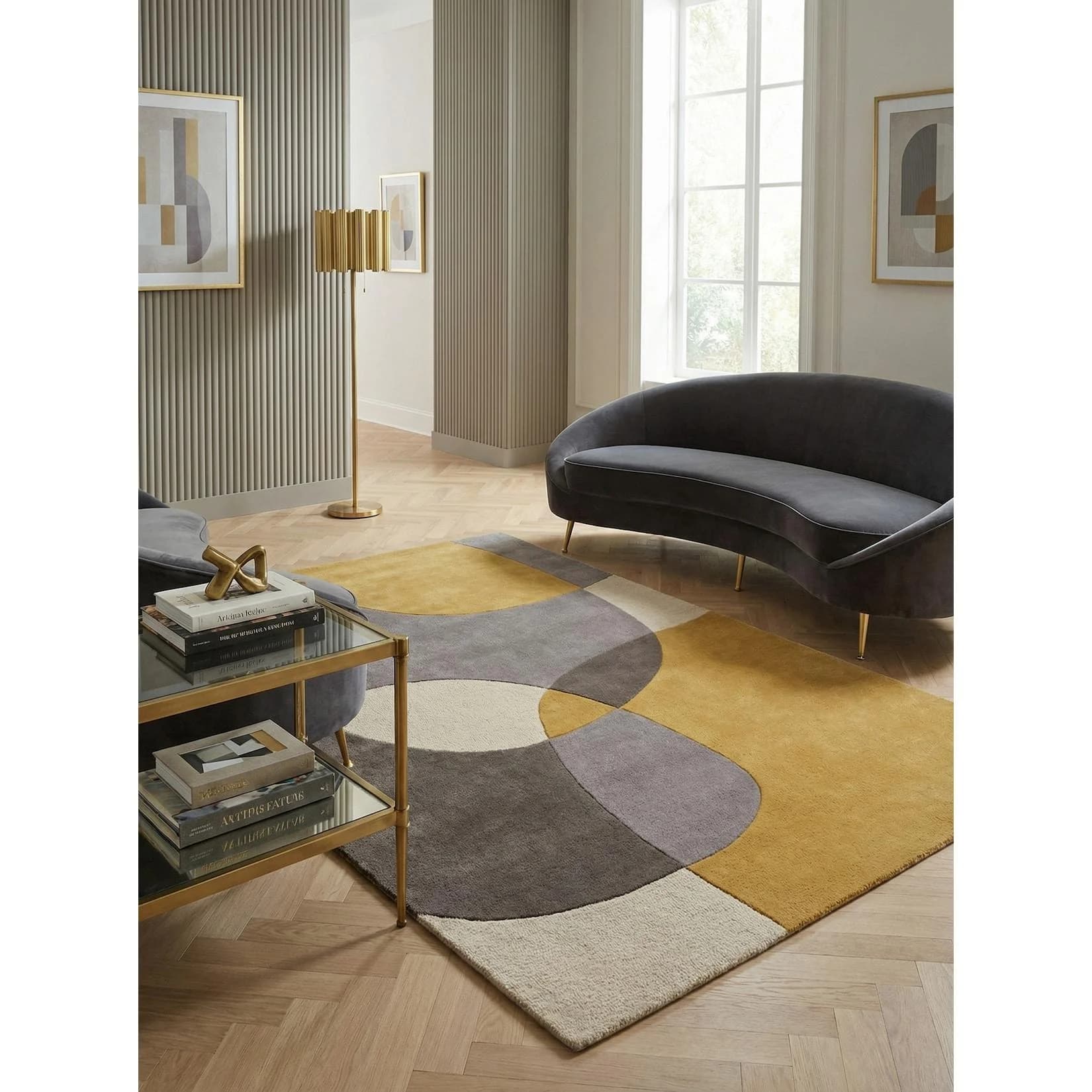 Kadima Design Naturteppich AIRE Ocker 200x290 cm