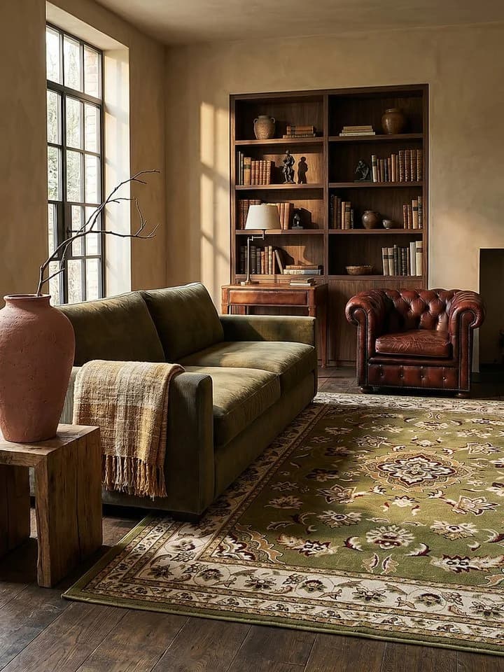 KADIMA DESIGN Teppich GLAZERT Orientalisch Floral Grün - Bild 2