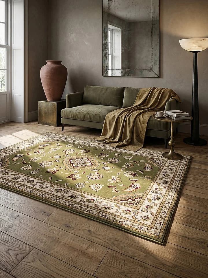 KADIMA DESIGN Teppich GLAZERT Orientalisch Floral Grün - Bild 3