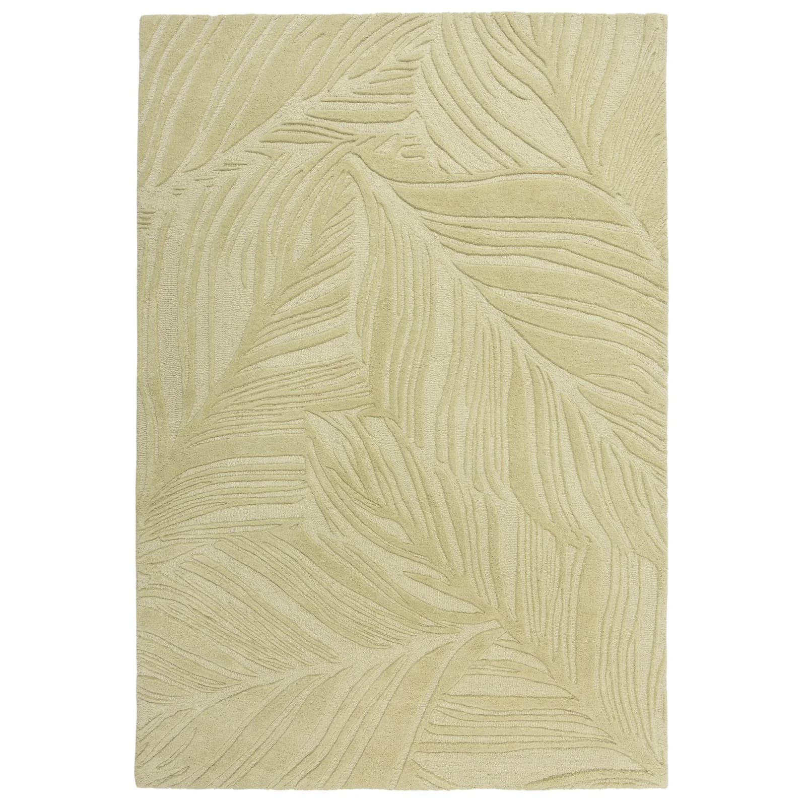 KADIMA DESIGN Wollteppich LEVEN Floral Grün-Beige
