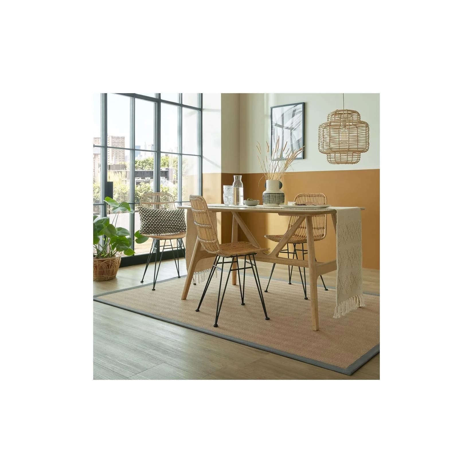 Kadima Design Juteteppich TRENT Fischgrät Grau 120x170 cm