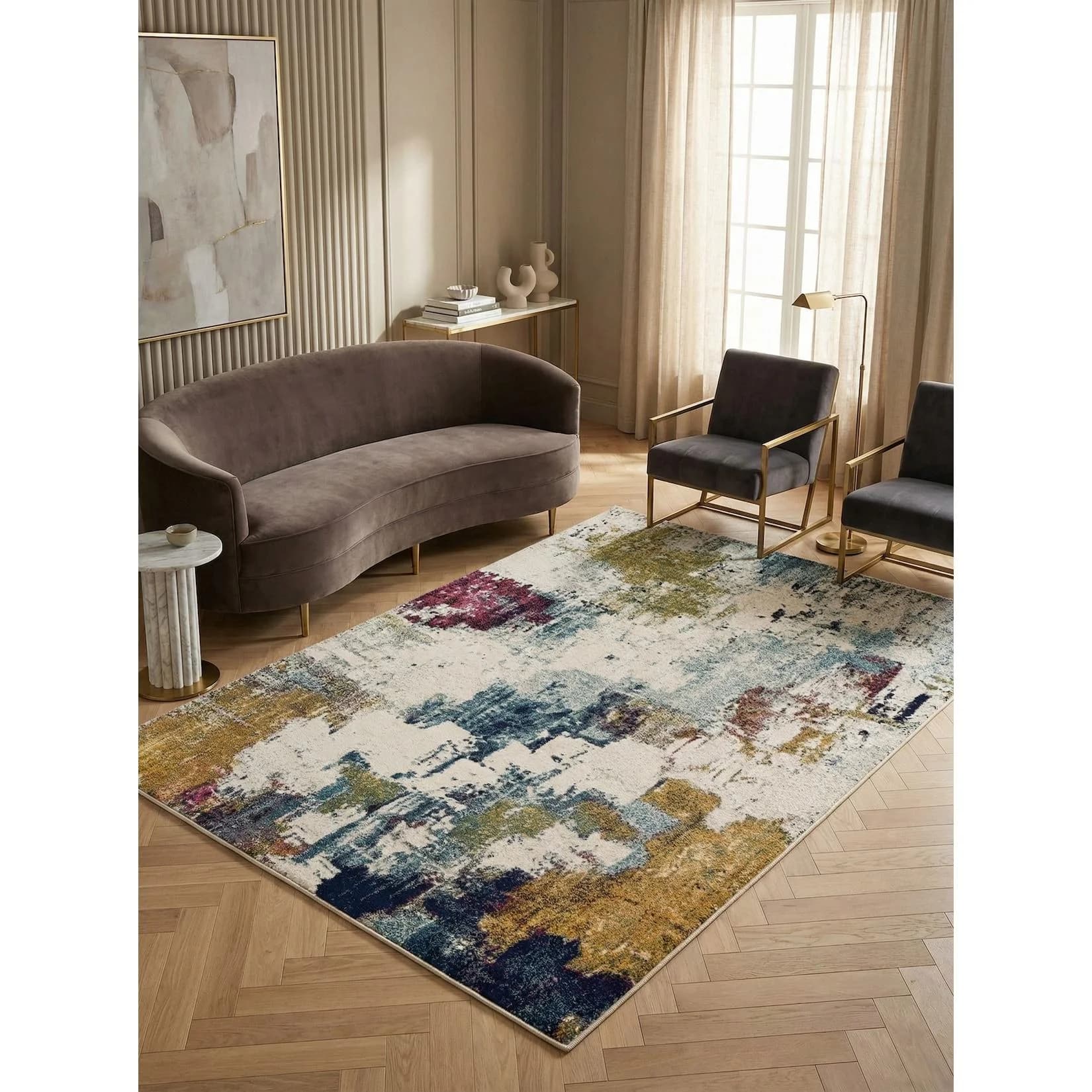 Kadima Design Teppich LODI-Padana Abstrakt Bunt