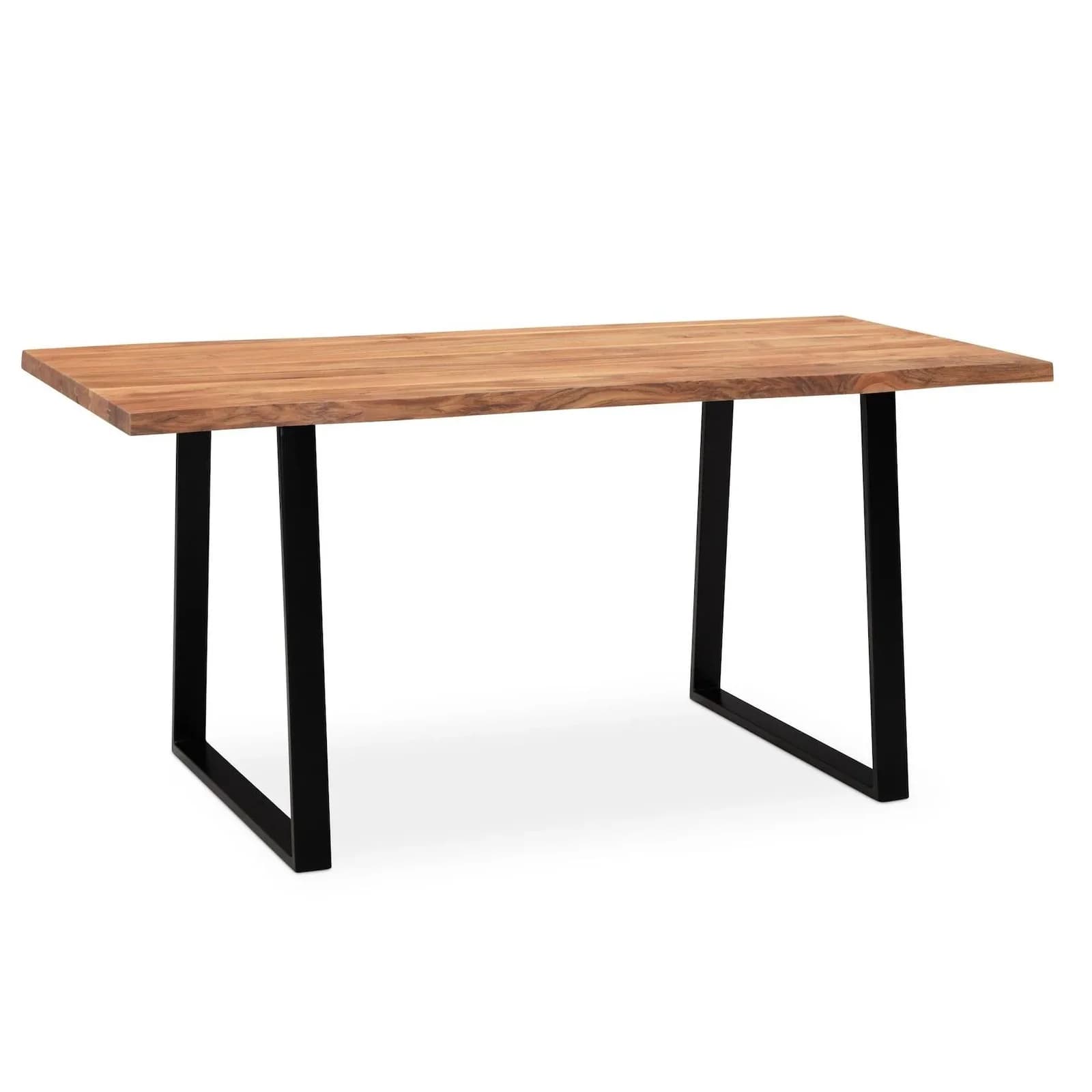 Kadima Design Esstisch Massivholz Akazie Industrial Goldbraun-Schwarz