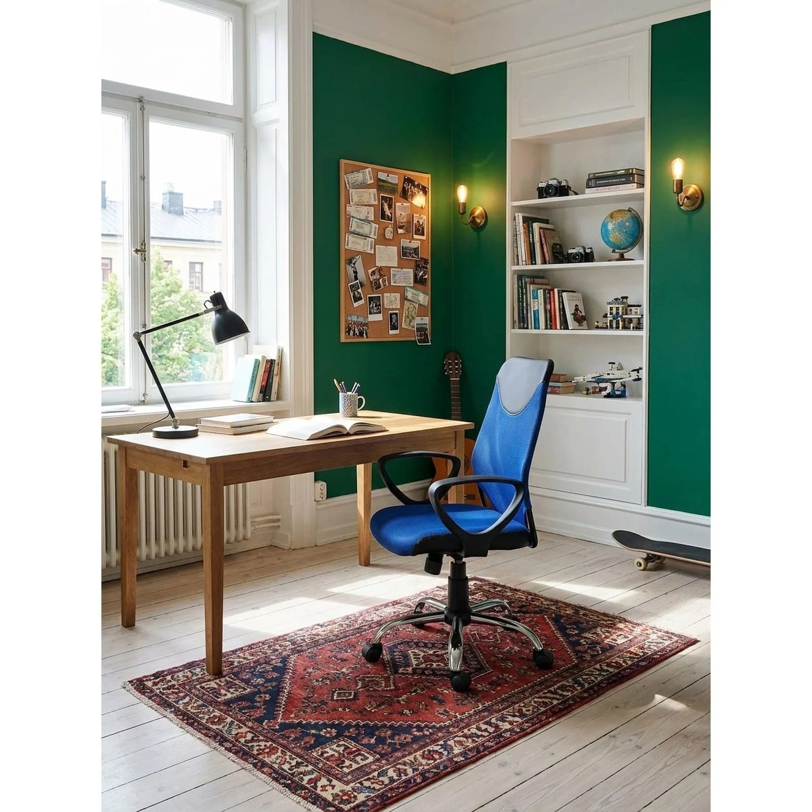 KADIMA DESIGN TERNI Kinderschreibtischstuhl Blau Höhenverstellbar
