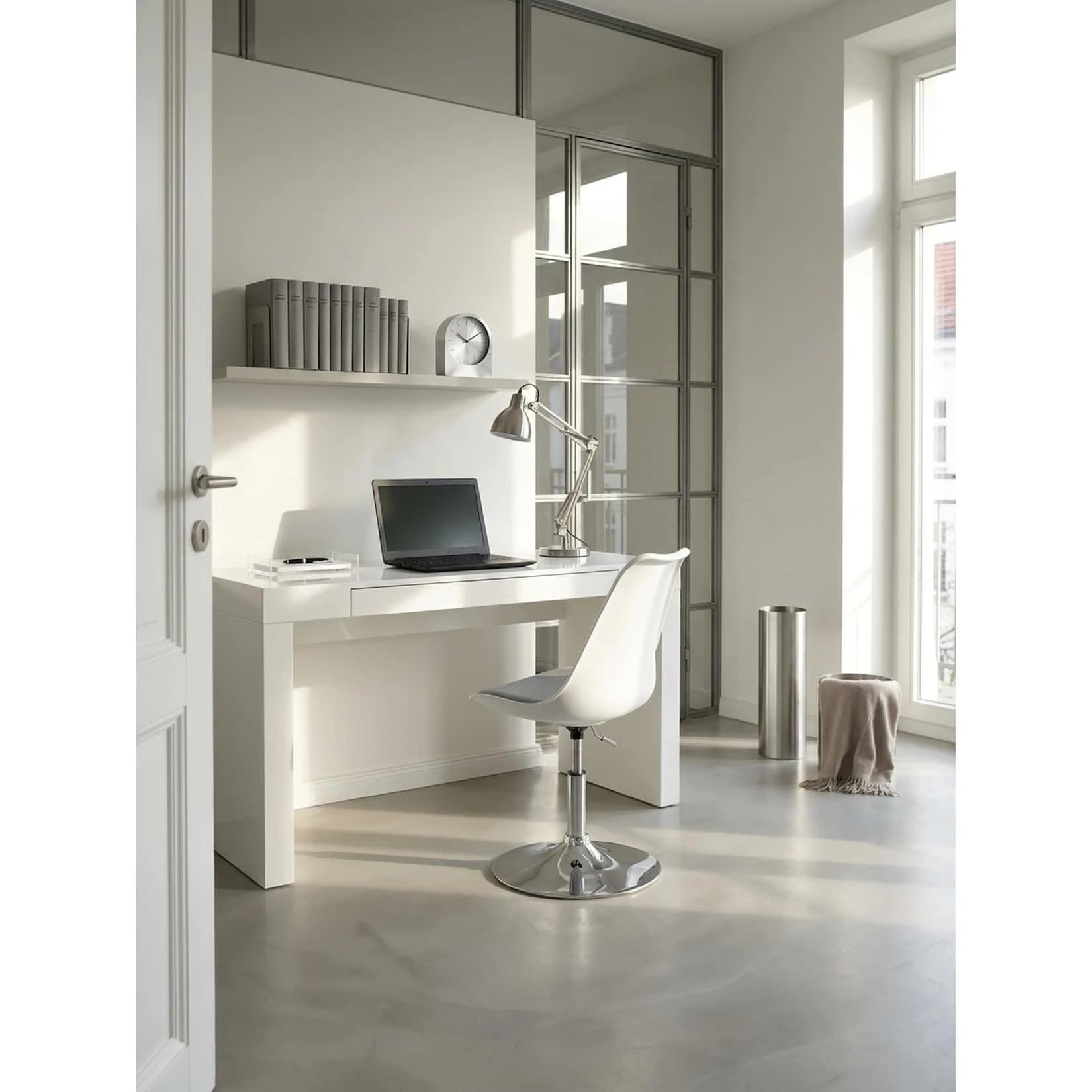 KADIMA DESIGN Drehstuhl KORSIKA Kunstleder Schalensitz Höhenverstellbar Weiß