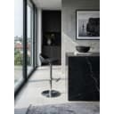 KADIMA DESIGN Barhocker Edelstahl Höhenverstellbar mit Rückenlehne Schwarz Bild 1