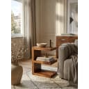 KADIMA DESIGN Beistelltisch MUMBAI Massivholz E-Form 60 cm Bild 1