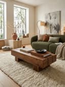 KADIMA DESIGN Couchtisch Massivholz Landhaus-Stil Dunkelbraun Bild 2