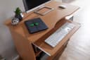 KADIMA DESIGN Computertisch GRASSE rollbar mit Ablage Buche Bild 5