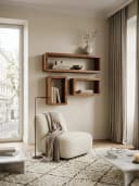 KADIMA DESIGN Wandregal Massivholz 3er Set Bild 2