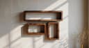 KADIMA DESIGN Wandregal Massivholz 3er Set Bild 5