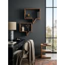 KADIMA DESIGN Wandregal Set MUMBAI Massivholz Landhausstil Akazie Bild 2