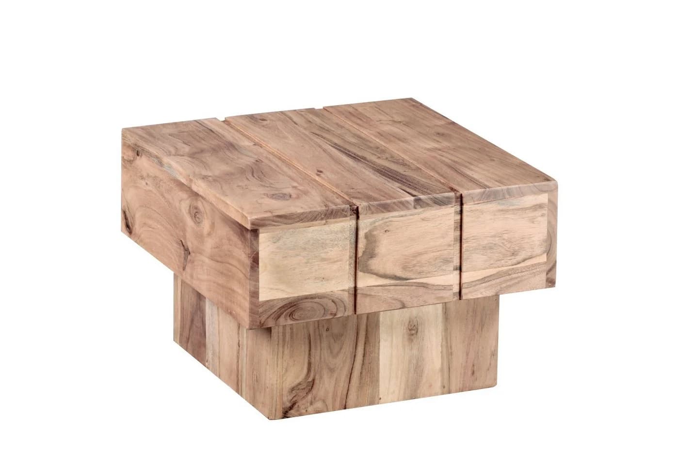 KADIMA DESIGN Beistelltisch Massivholz Akazie Quadratisch