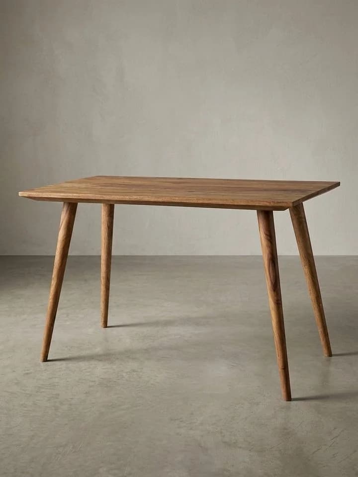 KADIMA DESIGN Esstisch REPA 120x60 cm Massivholz Braun Landhaus - Bild 2