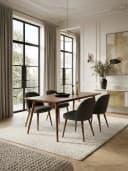 KADIMA DESIGN Esstisch REPA 120x60 cm Massivholz Braun Landhaus Bild 3
