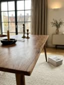 KADIMA DESIGN Esstisch REPA 120x60 cm Massivholz Braun Landhaus Bild 5