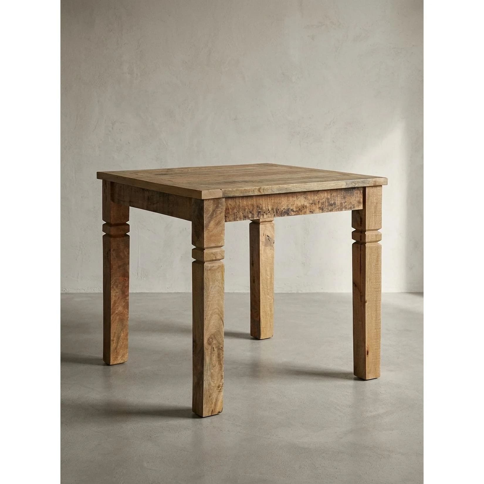 KADIMA DESIGN Esstisch Mango Massivholz Landhausstil Quadratisch Hellbraun