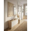 KADIMA DESIGN Wandgarderobe SALERNO mit Spiegel und Schuhschrank Sonoma Bild 2