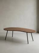 KADIMA DESIGN Couchtisch Nierentisch Massivholz Schwarz Retro Bild 5
