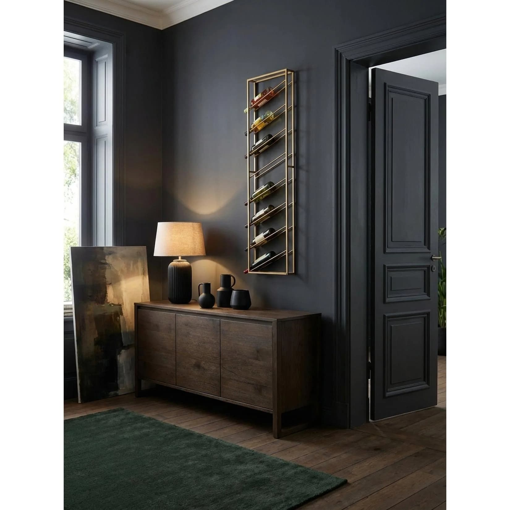 KADIMA DESIGN Weinregal Wandmontage Gold Modern