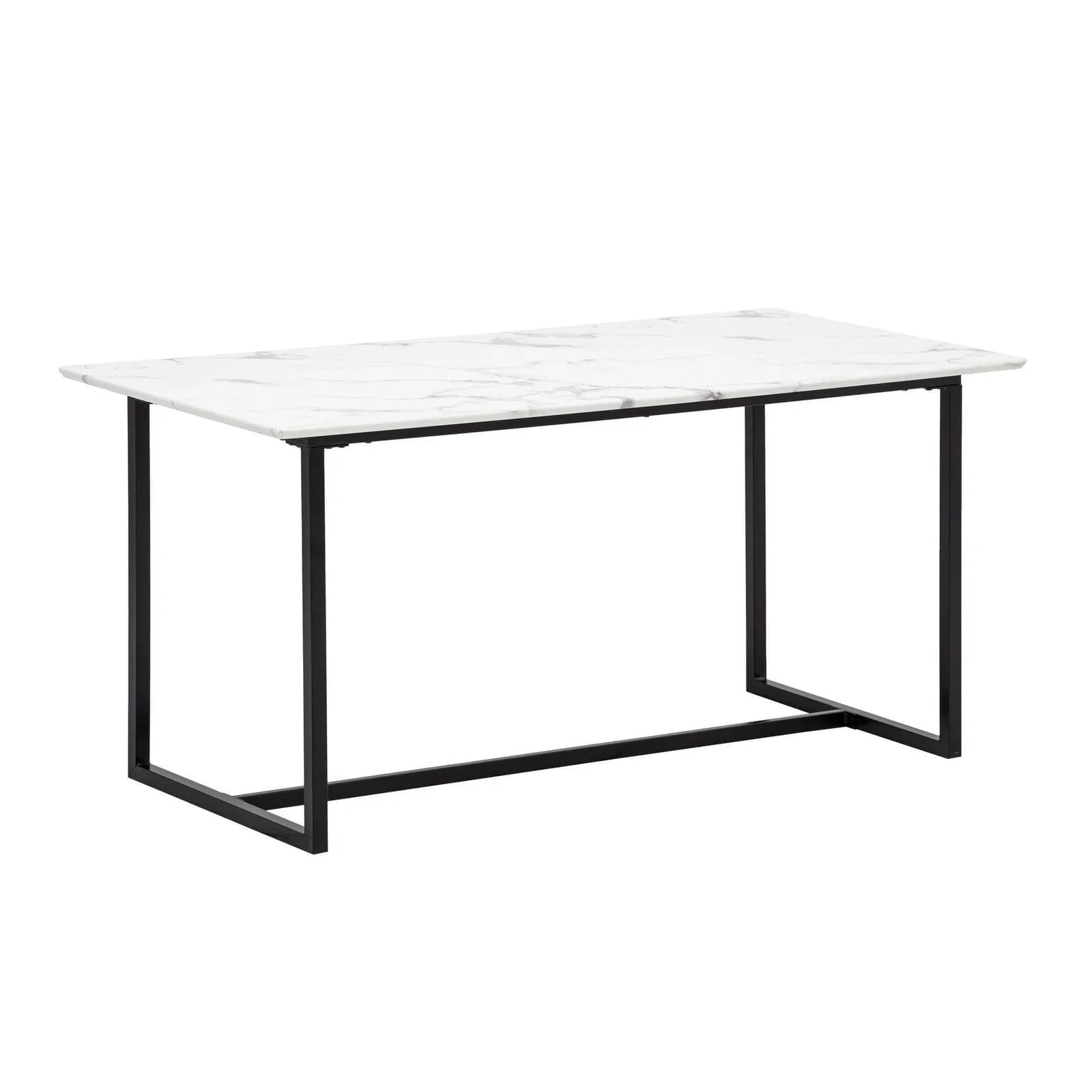 KADIMA DESIGN Esstisch Marmoroptik Metall Weiß Modern