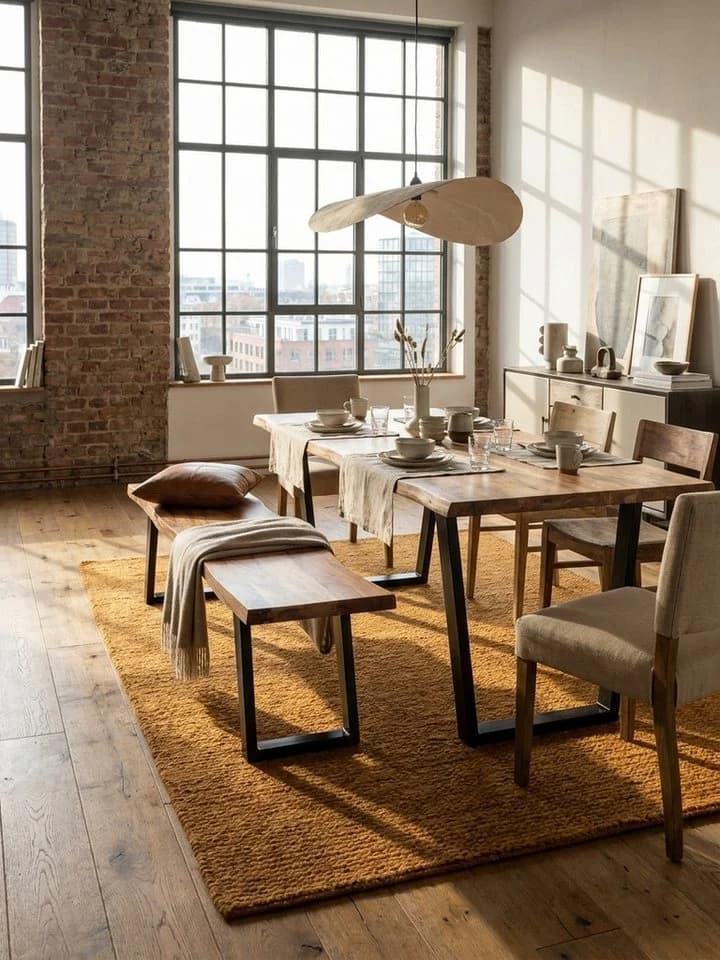 KADIMA DESIGN Esszimmerbank Akazie Massivholz Schwarz Modern - Bild 4