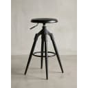 KADIMA DESIGN Barhocker Schwarz Metall Höhenverstellbar Industrial Bild 2