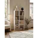 KADIMA DESIGN Bücherregal Weiß/Sonoma Eiche mit Schubladen und Tür Bild 2