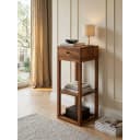 KADIMA DESIGN Beistelltisch Massivholz Braun mit Schublade Bild 2