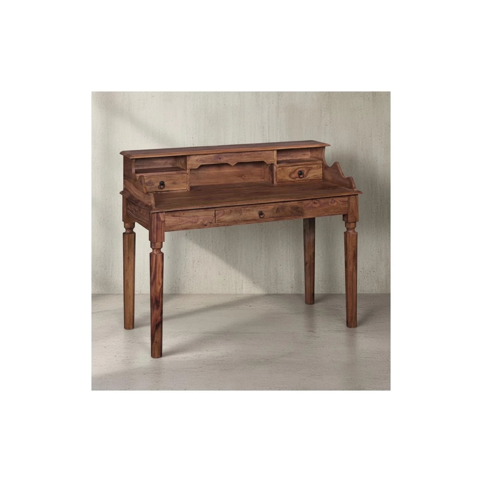 KADIMA DESIGN Sekretär Massivholz Landhausstil 3 Schubladen