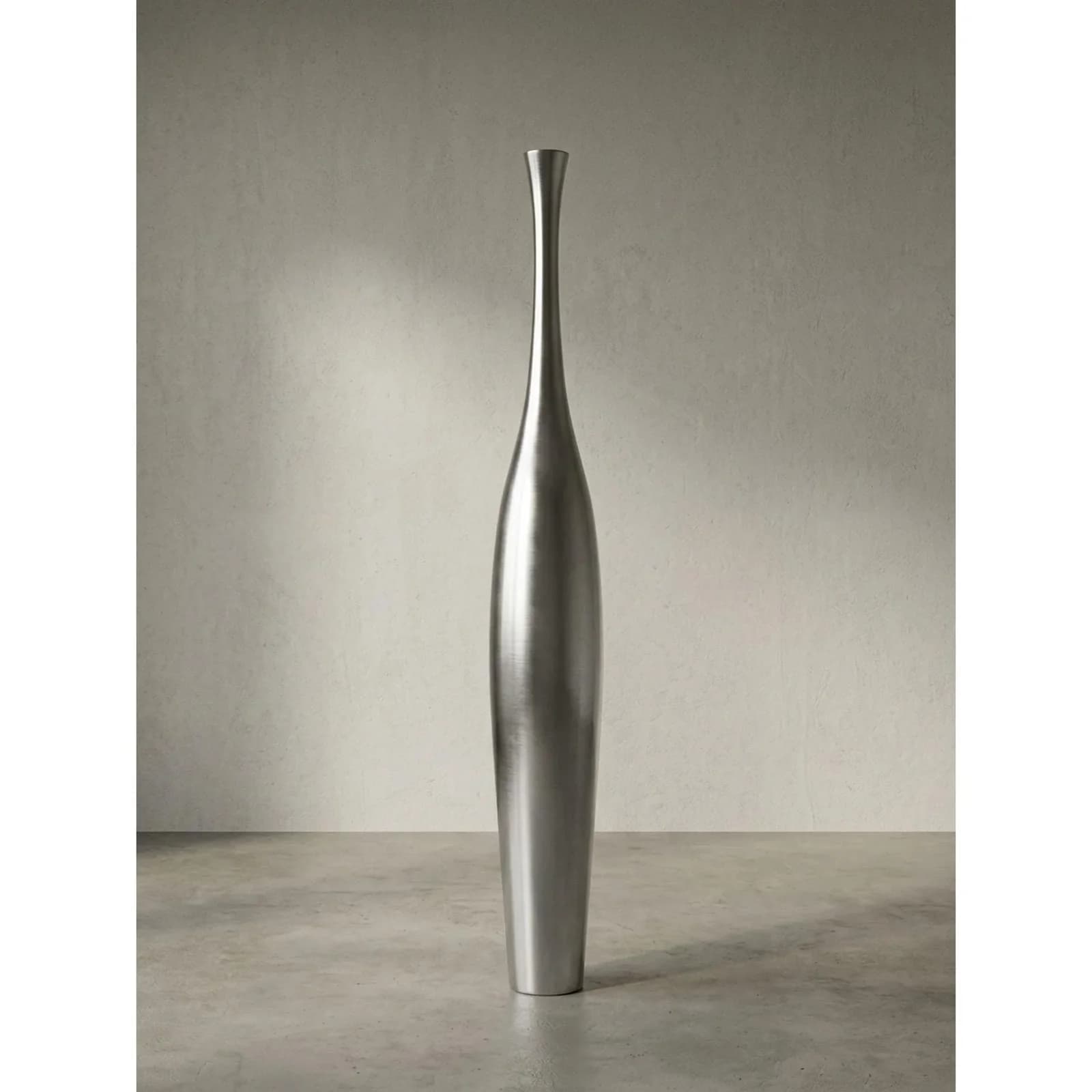 KADIMA DESIGN Vase Aluminium Modern Stil Silber 75 cm