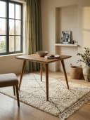 KADIMA DESIGN Esstisch REPA 80x80 cm Massivholz Braun Landhausstil Bild 3