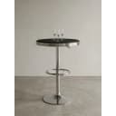 KADIMA DESIGN Bartisch Retro Schwarz Silber Kunstleder Aluminium Bild 1