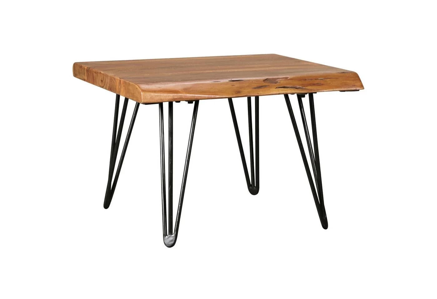 KADIMA DESIGN Couchtisch Massivholz Baumkante 56x38x51 cm