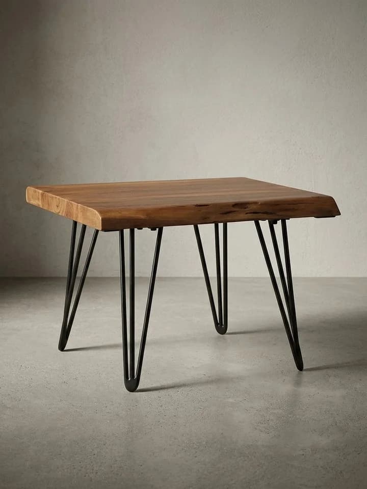 KADIMA DESIGN Couchtisch Massivholz Baumkante 56x38x51 cm - Bild 2