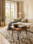 KADIMA DESIGN Couchtisch Massivholz Baumkante 56x38x51 cm Bild 3