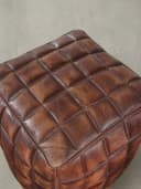 KADIMA DESIGN Sitzhocker Echtleder braun Design Pouf Bild 5