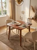 KADIMA DESIGN Esstisch Massivholz Quadratisch Braun Bild 1