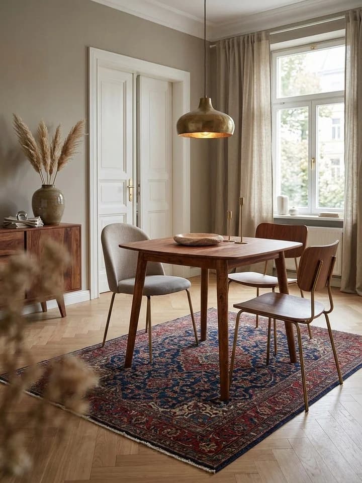 KADIMA DESIGN Esstisch Massivholz Quadratisch Braun - Bild 3