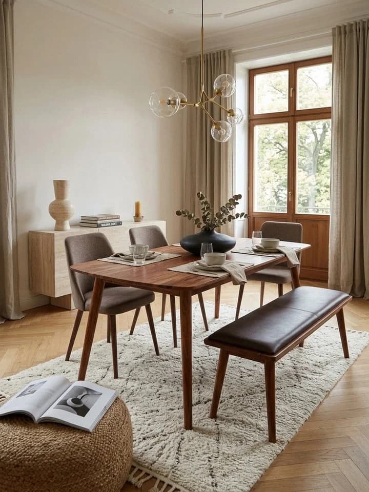 KADIMA DESIGN Esstisch Massivholz Braun Modern Landhausstil - Bild 4