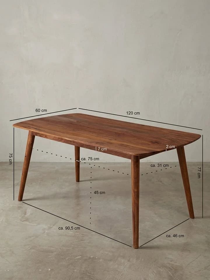 KADIMA DESIGN Esstisch Massivholz Braun Modern Landhausstil - Bild 5