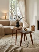 KADIMA DESIGN Satztisch 2er Set Massivholz Landhausstil Braun Bild 3