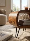 KADIMA DESIGN Couchtisch Massivholz 55x55x38 cm Retro Wohnzimmertisch Bild 4