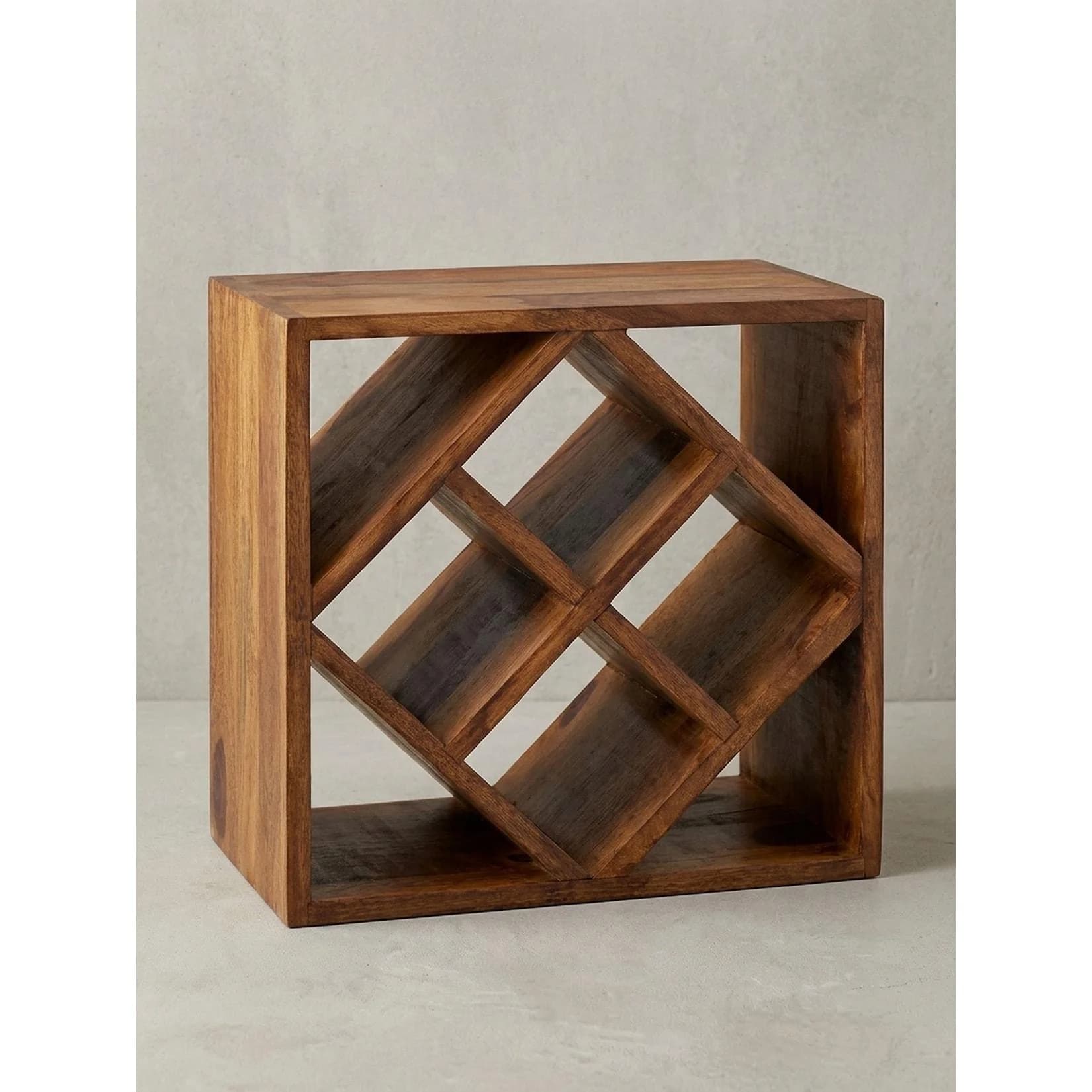 KADIMA DESIGN Weinregal Massivholz für 8 Flaschen Modern