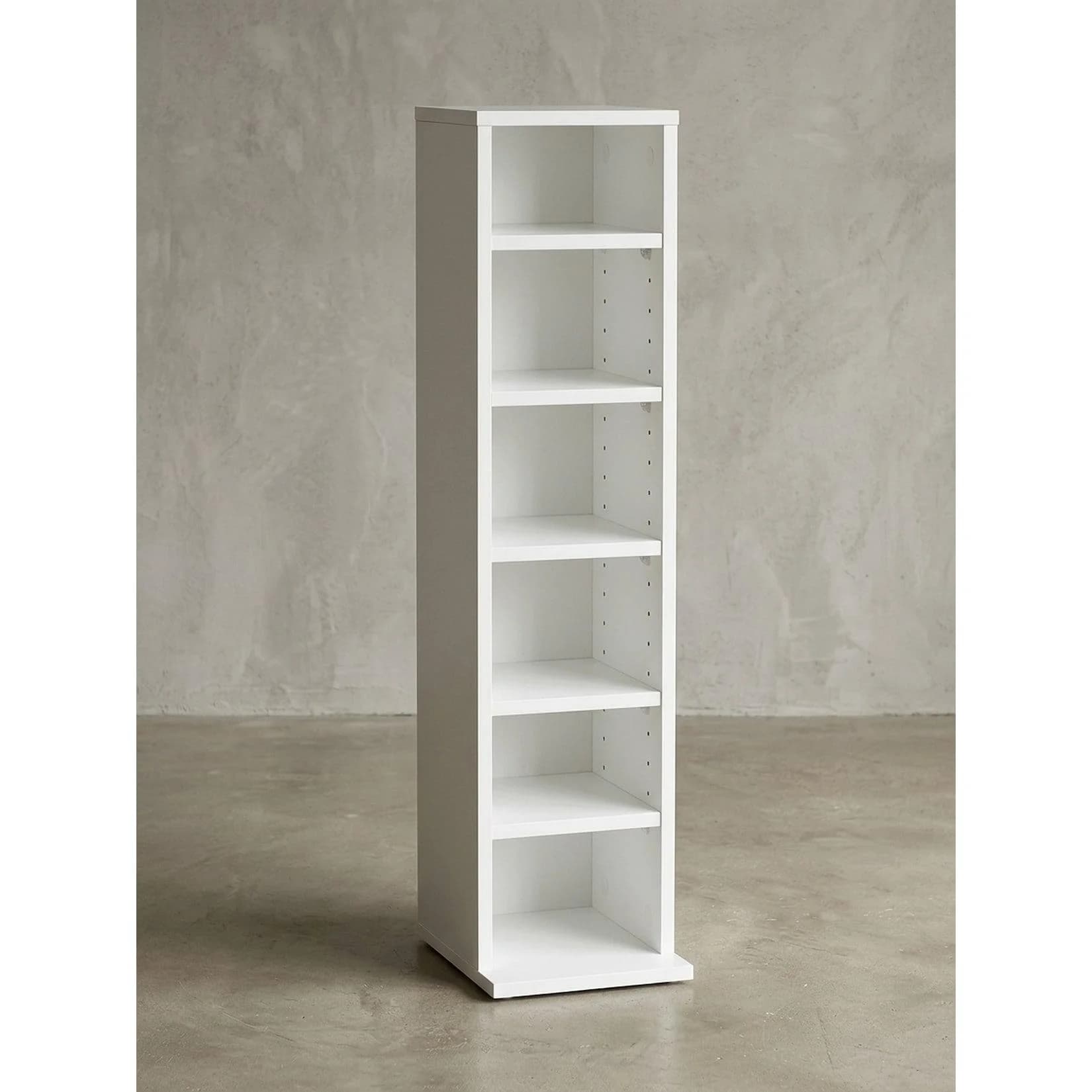 KADIMA DESIGN CD-Regal Weiß 6 Fächer Holz