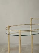 KADIMA DESIGN Servierwagen Gold mit Glasplatten und Rollen Bild 5